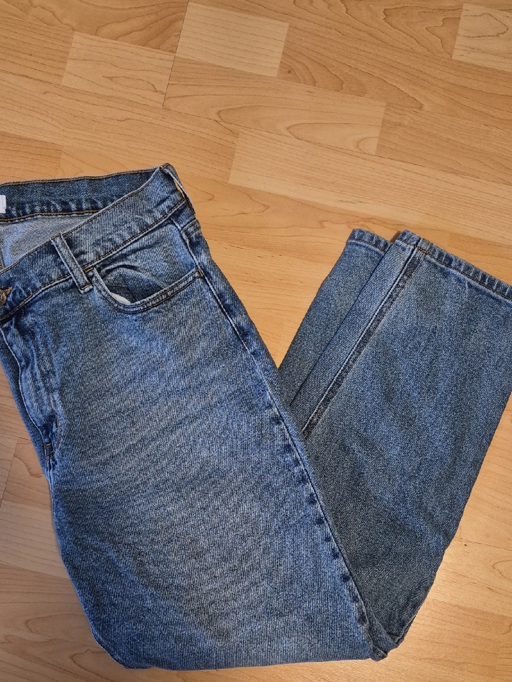 Ms. Cello Straight-Leg Women's Jeans in Medium Blue, 14